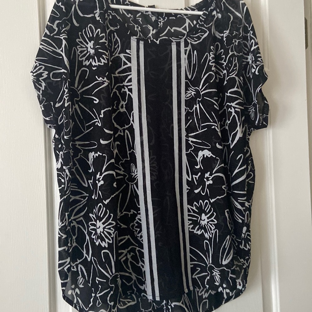 Black & White Sheer Blouse*